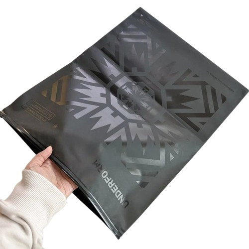 Matte Black Frosted Plastic Bag